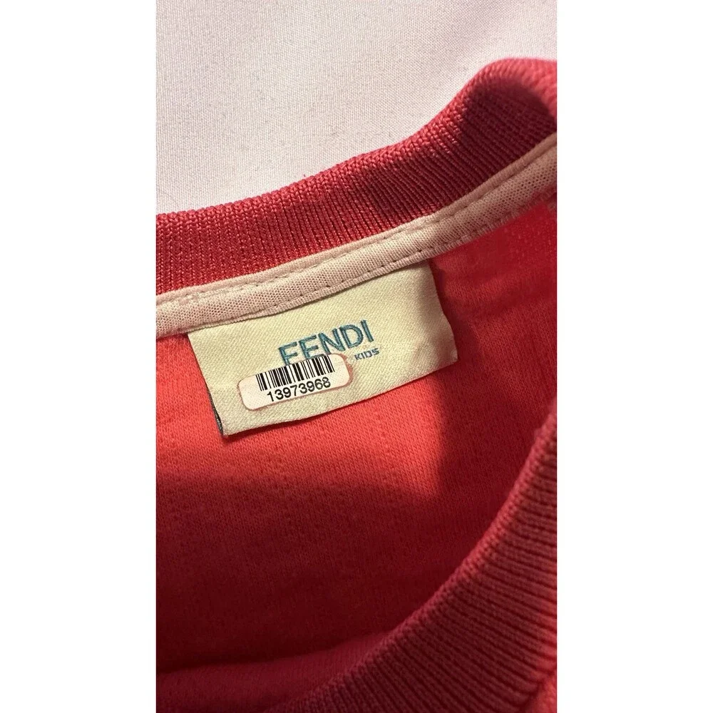 Fendi Kids Logo Embossed Dress Msrp $726 Size 3A - Picture 2 of 7